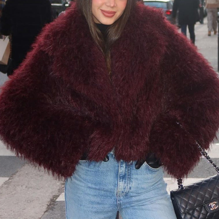 Women's Trendy Short Faux Fur Coats NOVAE