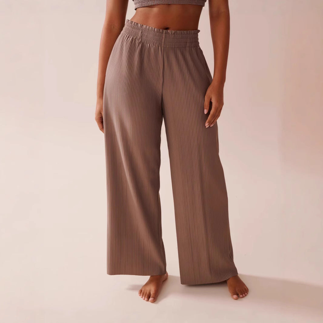 Women's elegant pleated casual trousers NOVAE