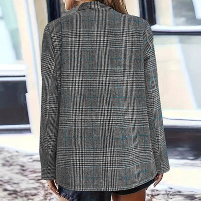 Women's checked blazer with a classic cut and elegant details NOVAE