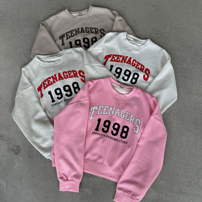 Women's casual sweatshirt with creative print design and comfortable cut NOVAE