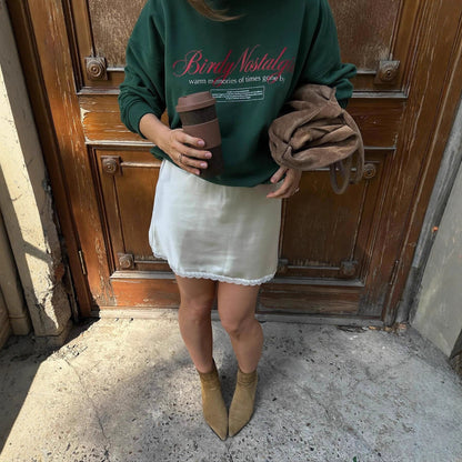 Women's casual sweatshirt with creative lettering and comfortable fit NOVAE