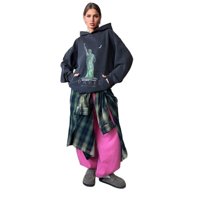 Women's Oversized Hoodie with Art Print NOVAE