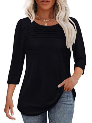 Women's elegantly cut top with gathered details NOVAE