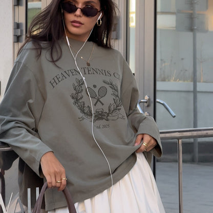 Women's casual long-sleeved shirt with creative print design NOVAE