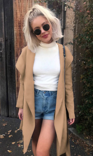 Women's Casual Trench Coat with Modern Cut and Waist Belt NOVAE