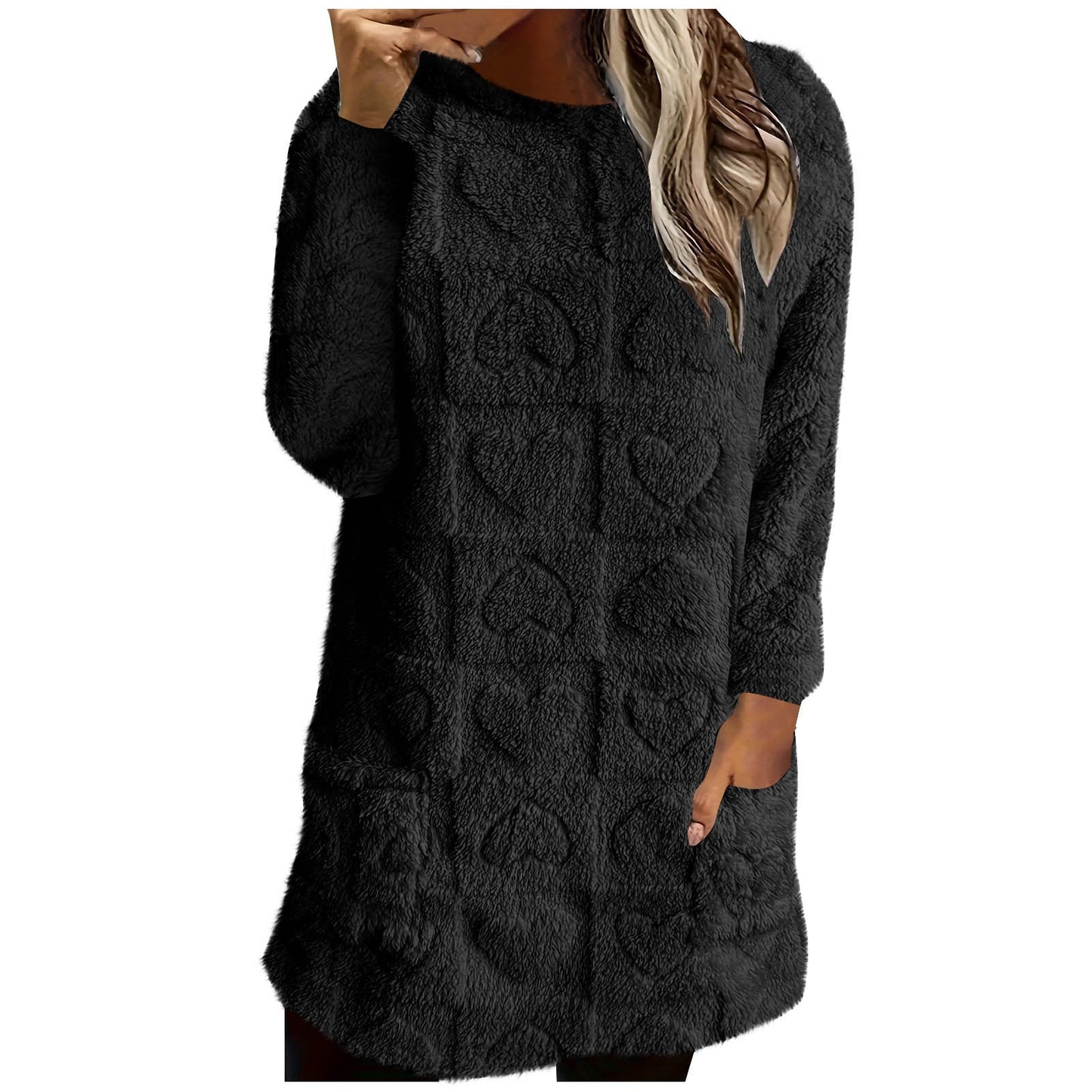 Women's Cozy Tunic with Heart Pattern NOVAE