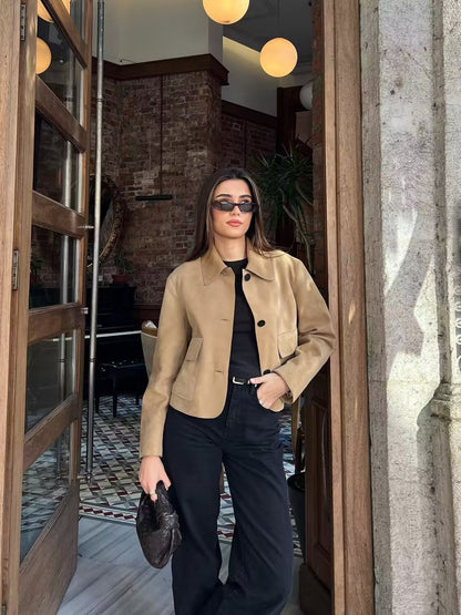 Women's Thin Suede Jacket NOVAE