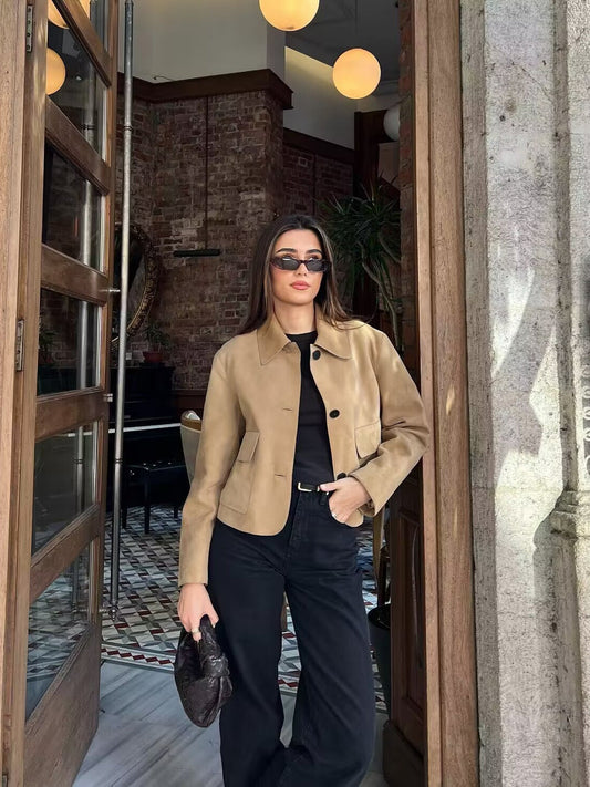 Women's Thin Suede Jacket NOVAE