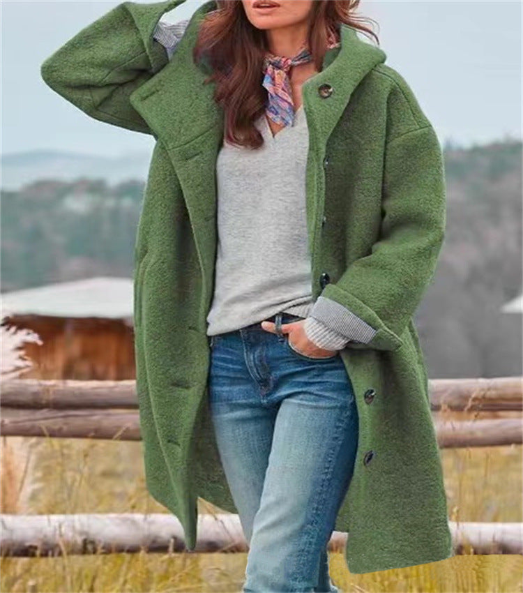 Women's oversized wool coat in a casual look NOVAE