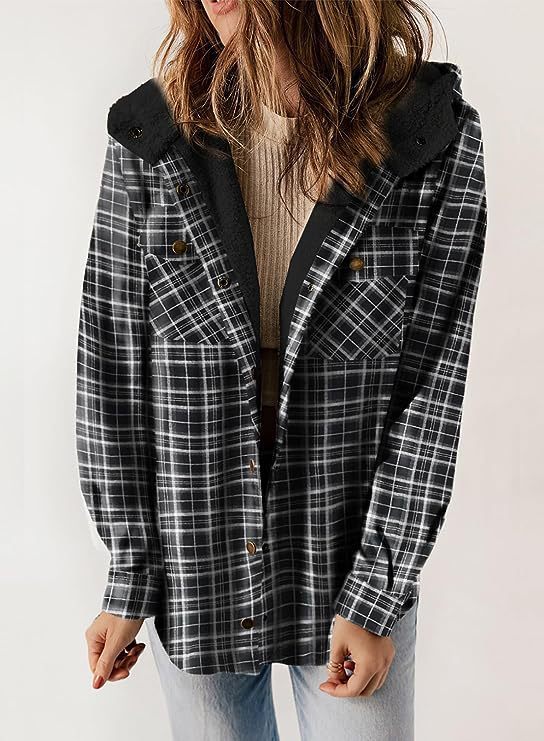 Women's flannel jacket with fleece lining NOVAE