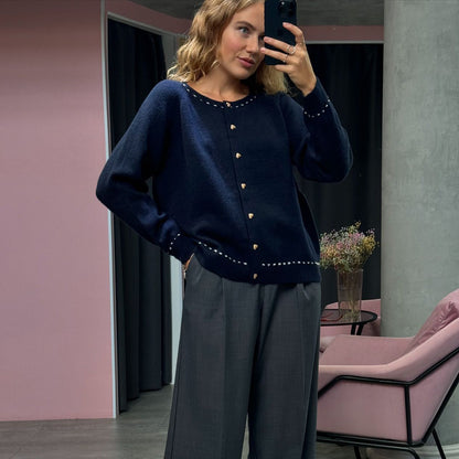 Women's airy cardigan with elegant button details NOVAE