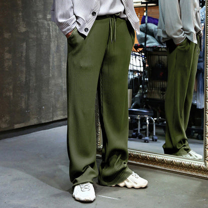 Men's casual leisure trousers with ribbed design and elasticated waistband NOVAE