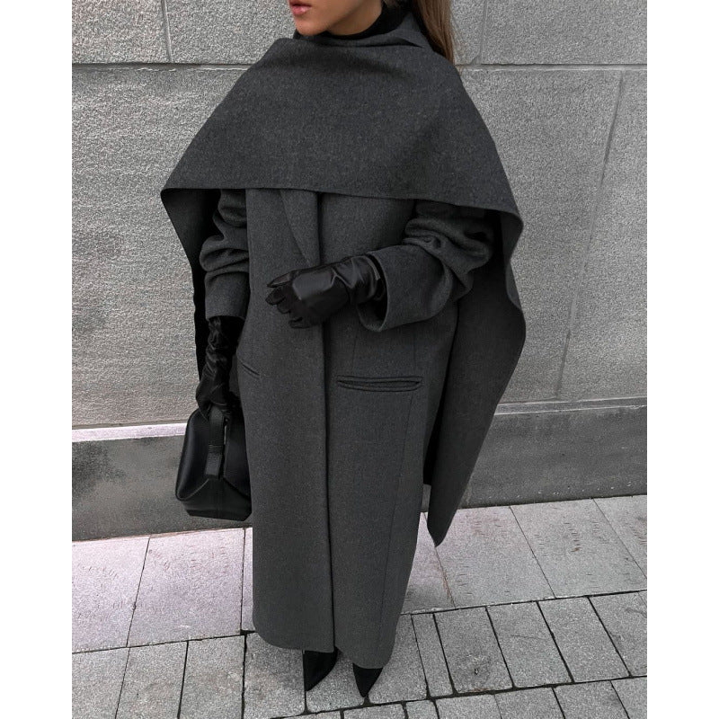 Women's Elegant Cape Coat made of high-quality wool blend NOVAE