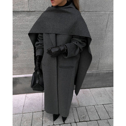 Women's Elegant Cape Coat made of high-quality wool blend NOVAE