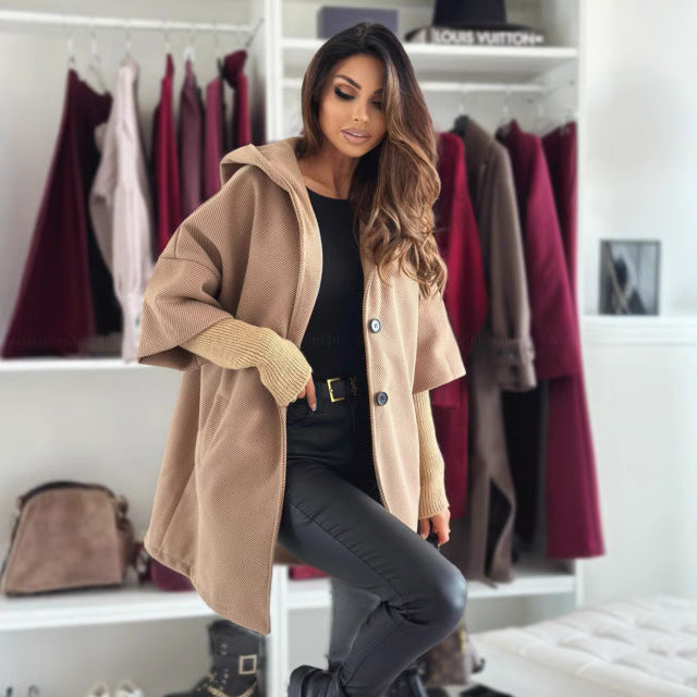 Women's hooded coat made of high-quality material with a structured design NOVAE