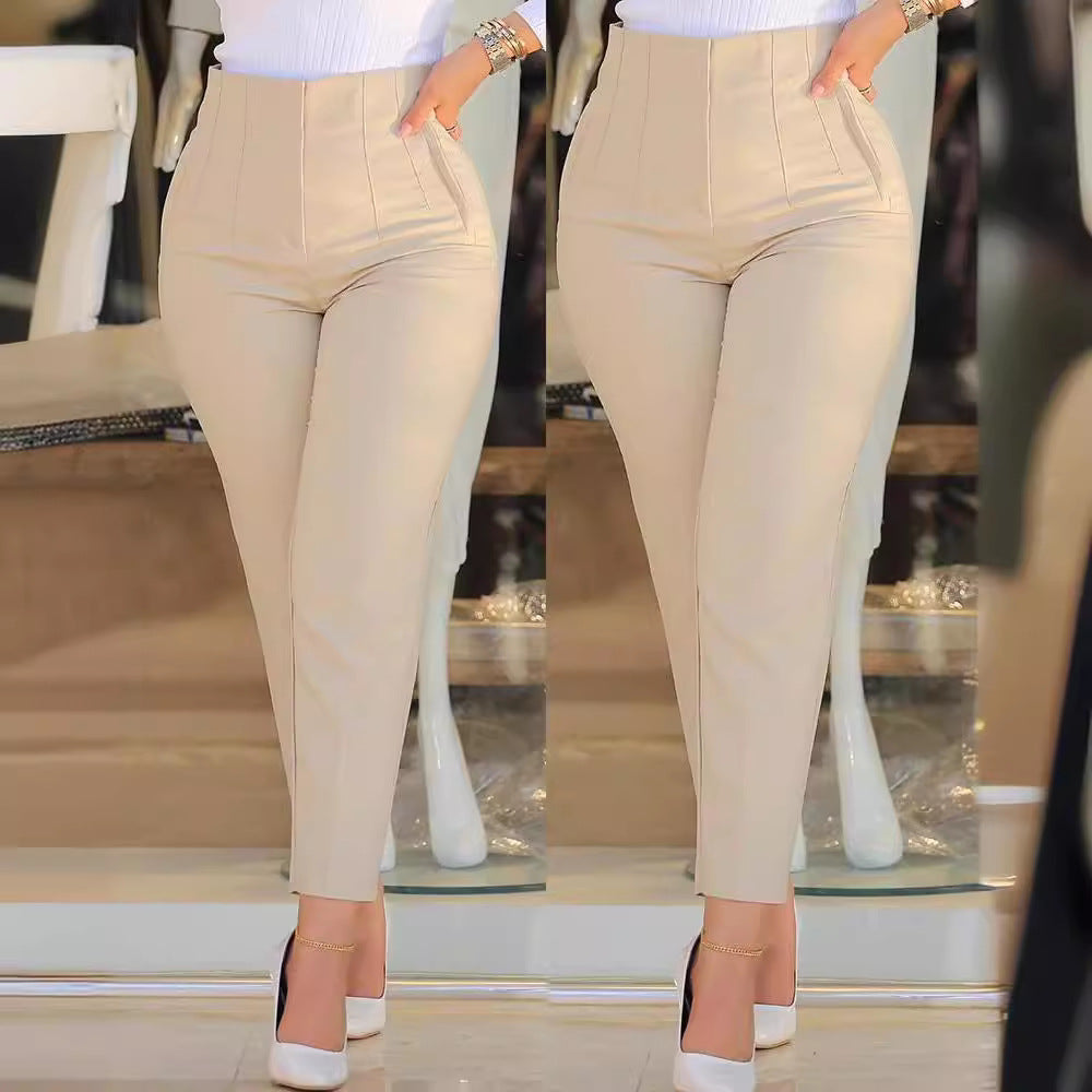 Women's High Waist Suit Trousers with Elegant Pleats NOVAE