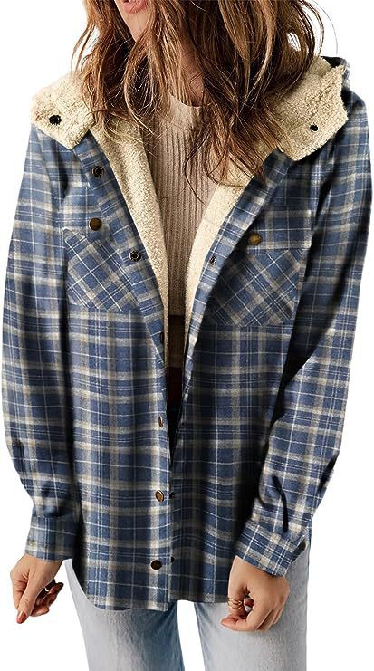 Women's flannel jacket with fleece lining NOVAE