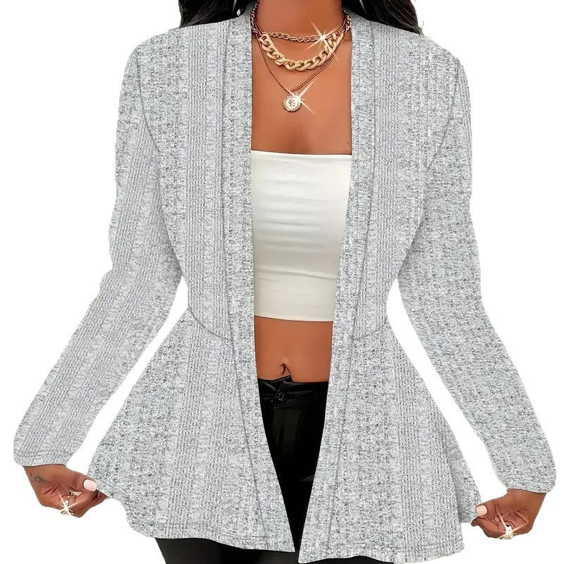 Women's modern cardigan with asymmetrical cut and elegant details NOVAE
