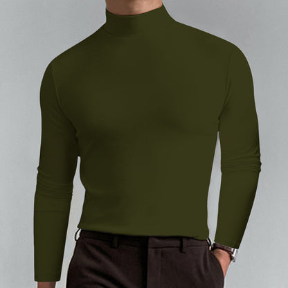 Men's high-quality roll-neck sweater made from a fine cotton blend NOVAE
