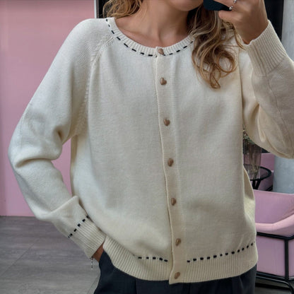 Women's airy cardigan with elegant button details NOVAE