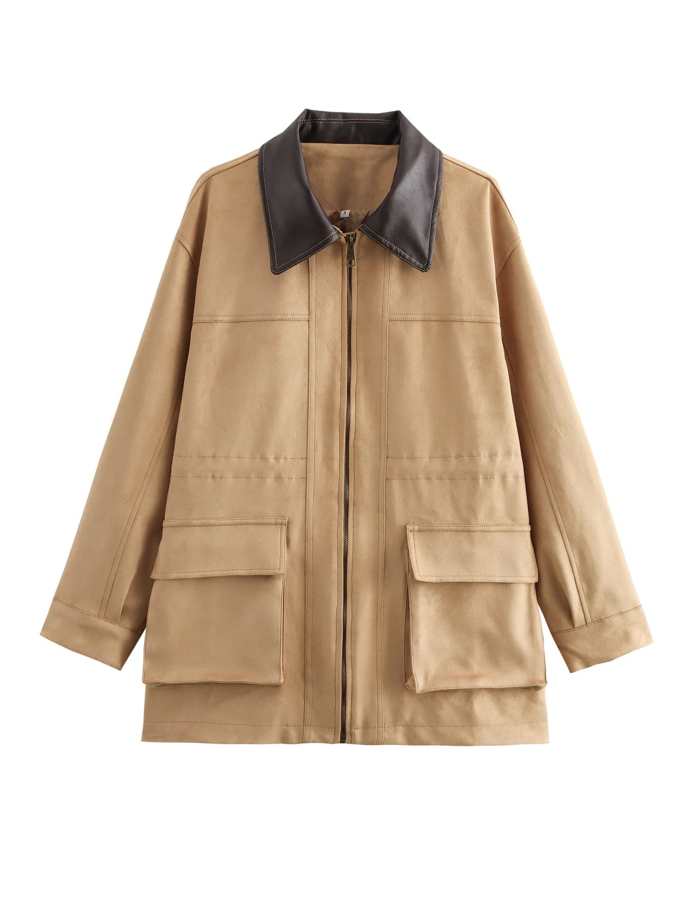 Women's transitional jacket with practical zip and large pockets NOVAE