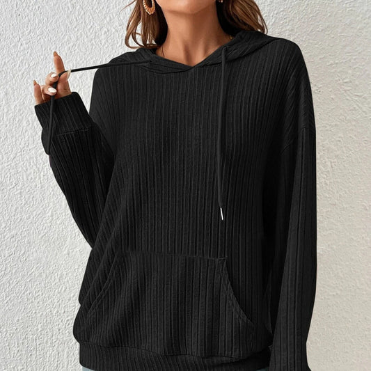 Women's casual hoodie with structured design and practical pockets NOVAE