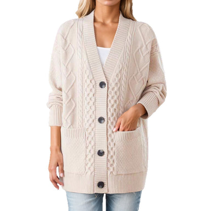 Women's structured cardigan with practical pockets NOVAE
