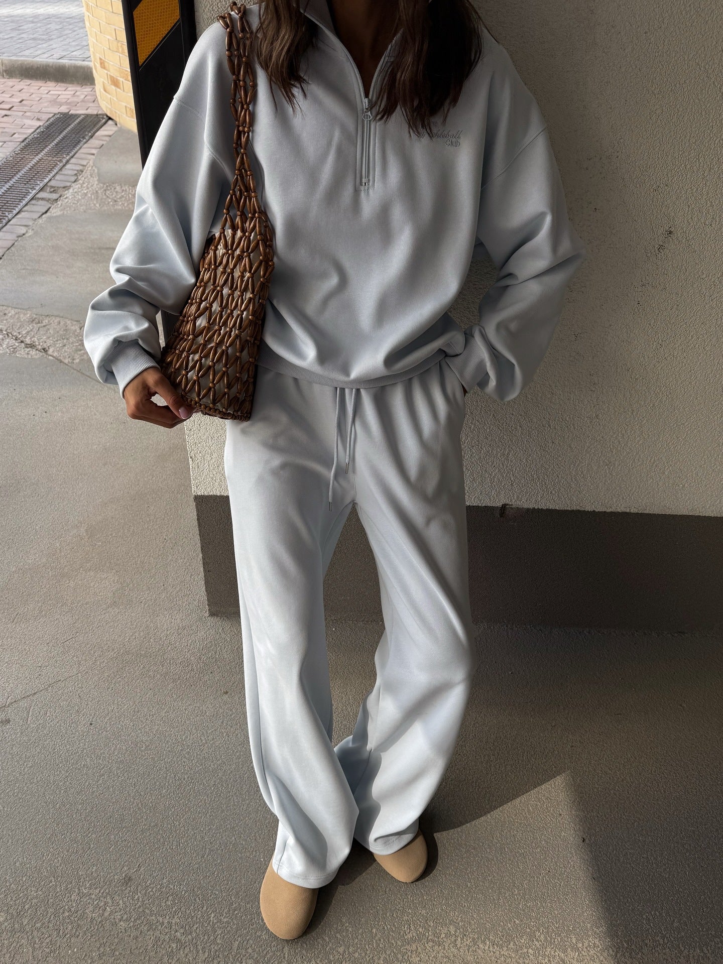 Women's sporty set with high collar and elastic waistband NOVAE