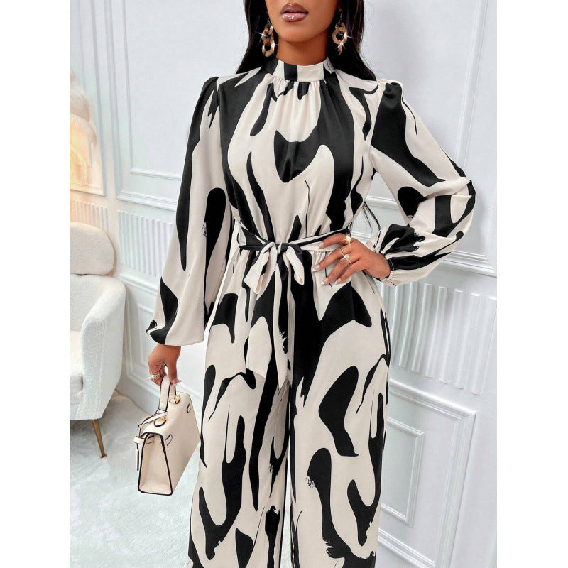 Women's maxi dress with stylish wrap design and elegant puff sleeves NOVAE