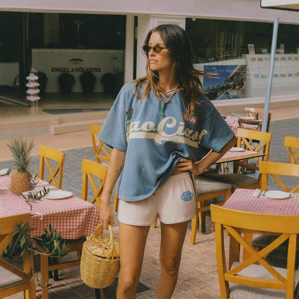 Women's casual T-shirt with the inspiring lettering NOVAE