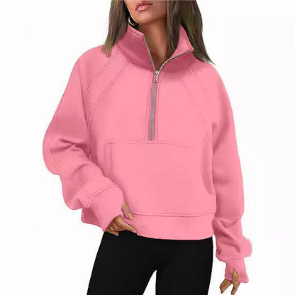 Women's Oversized Sweatshirt with High Collar NOVAE