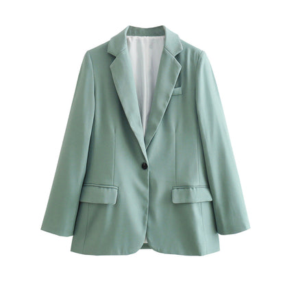Women's tailored blazer with elegant lapels and practical pockets NOVAE