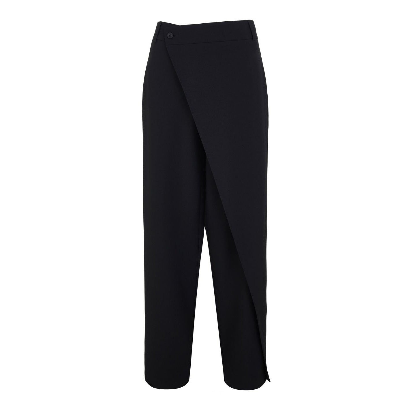 Women's elegant, high-waisted trousers with an asymmetrical cut NOVAE