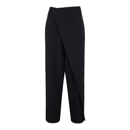 Women's elegant, high-waisted trousers with an asymmetrical cut NOVAE