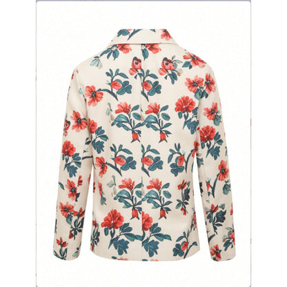 Women's blazer with floral patterns and a modern cut NOVAE