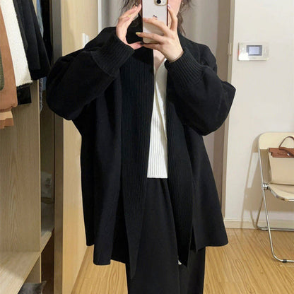 Women's Fashionable Oversized Cardigan with Structured Collar NOVAE