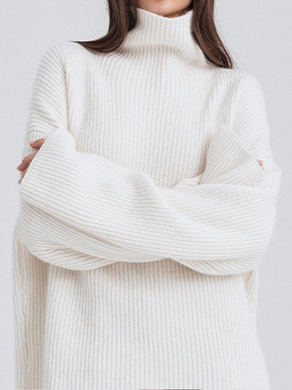 Women's Oversized Turtleneck Knit Sweater made of high-quality material NOVAE