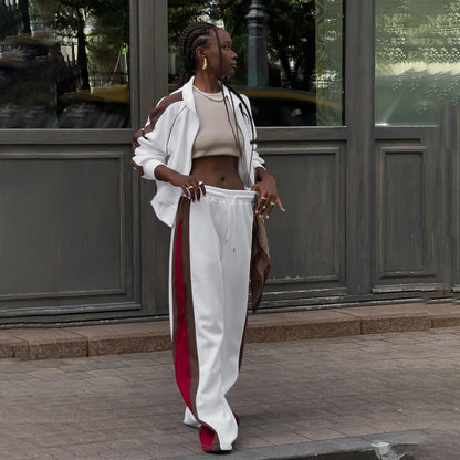 Women's sporty hooded jacket with a modern cut and contrasting details NOVAE