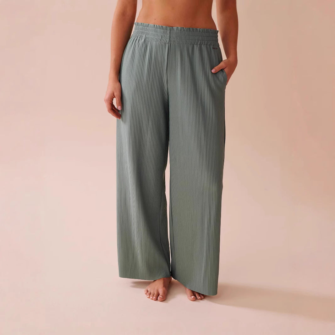 Women's elegant pleated casual trousers NOVAE