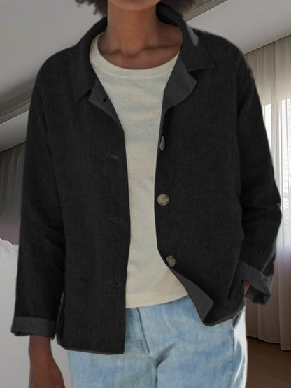 Women's lightweight and casual cotton jacket with buttoned details NOVAE