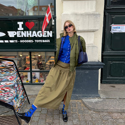 Women's urban bomber jacket with elegant details and high collar NOVAE