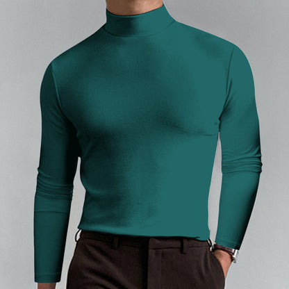 Men's high-quality roll-neck sweater made from a fine cotton blend NOVAE