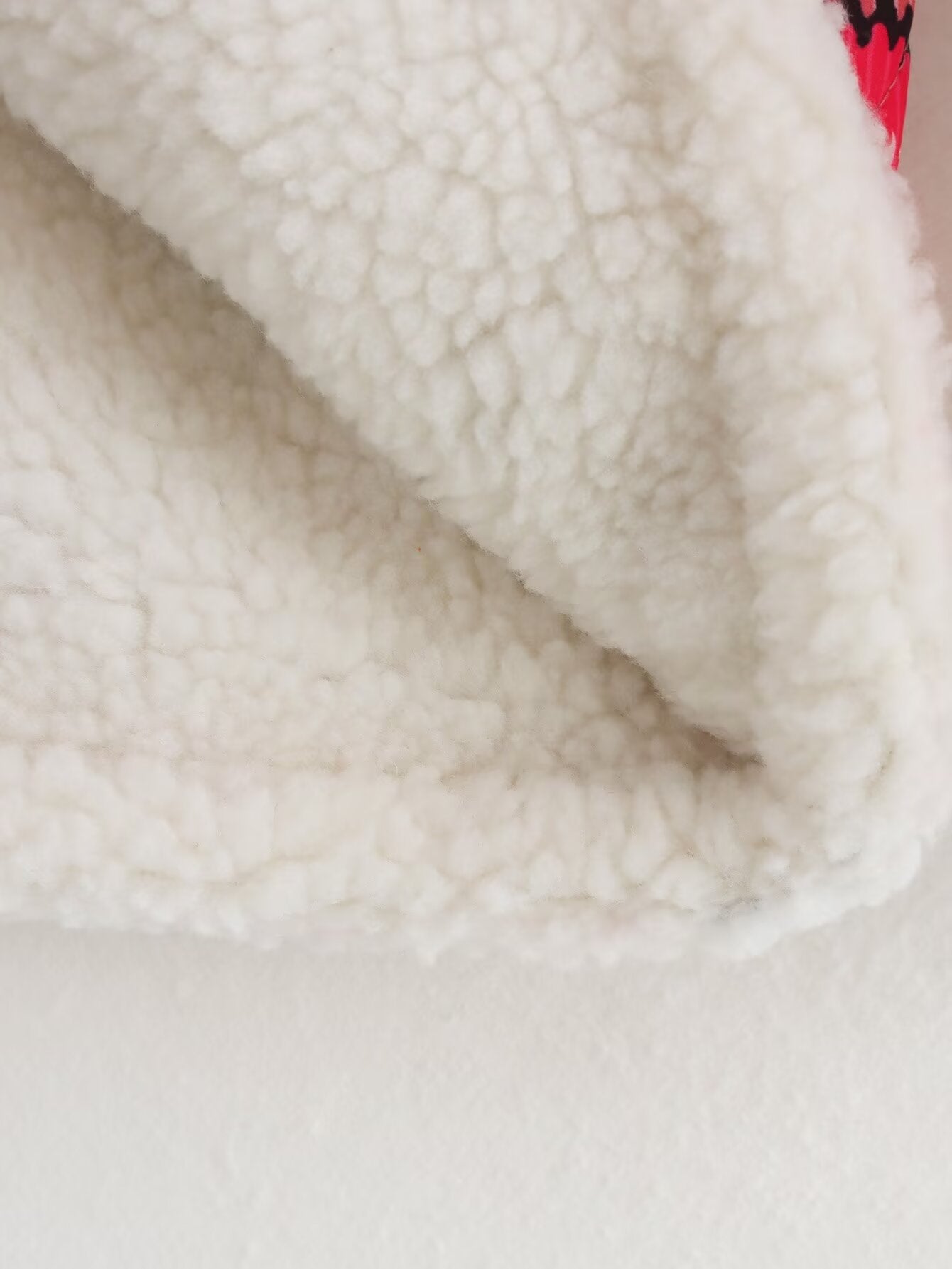 Women's quilted transitional jacket with floral pattern and cozy fleece NOVAE