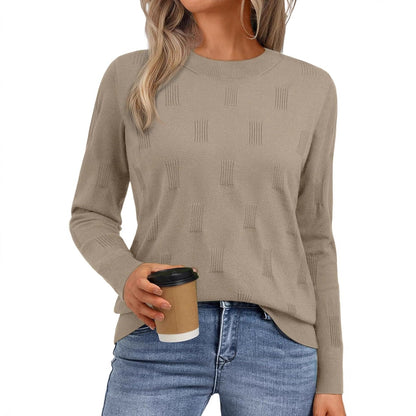 Women's Elegant Knit Sweater with Textured Pattern NOVAE