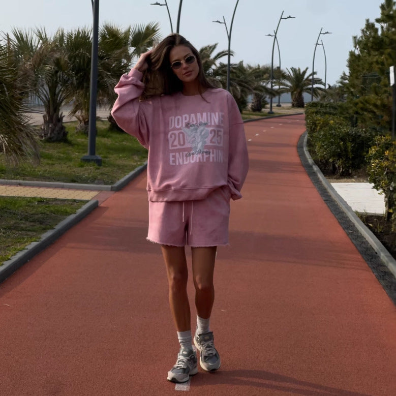 Women's casual sweatshirt with creative logo design and comfortable fit NOVAE