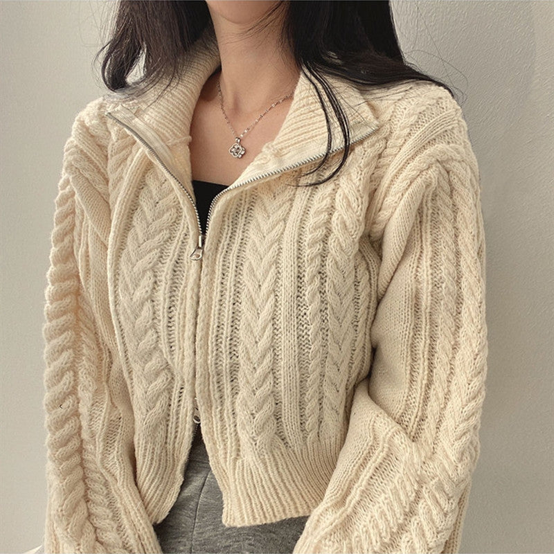 Women's cardigan with high-quality zipper NOVAE