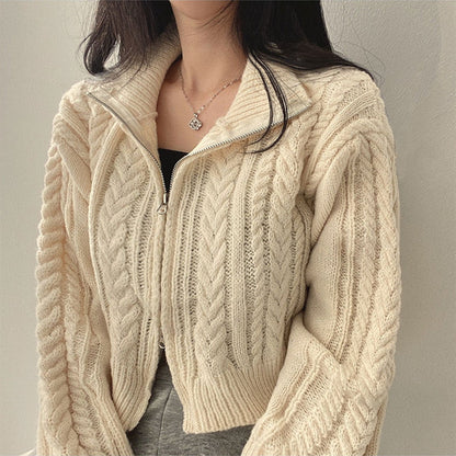 Women's cardigan with high-quality zipper NOVAE