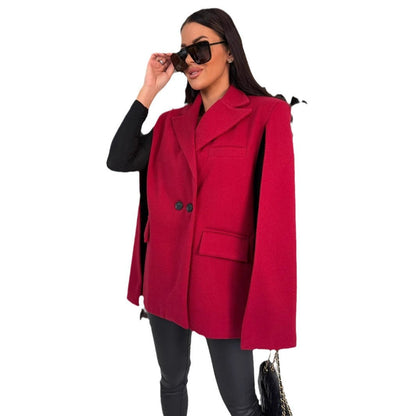 Women's Oversized Blazer with Cape Design and Modern Details NOVAE