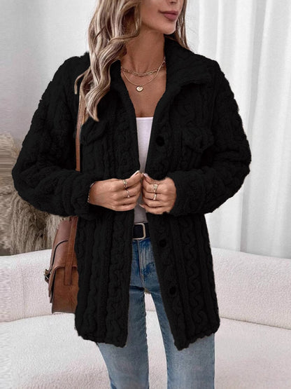 Women's cardigan with textured surface NOVAE