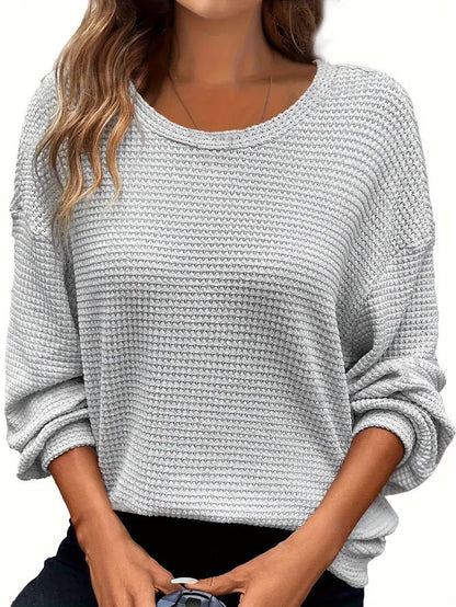Women's casual knit sweater with a loose fit and elasticated cuffs NOVAE